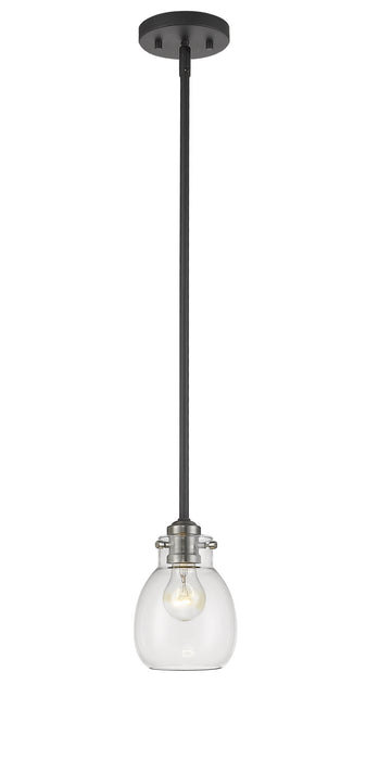Z-Lite 466MP-MB-BN One Light Pendant, Matte Black + Brushed Nickel