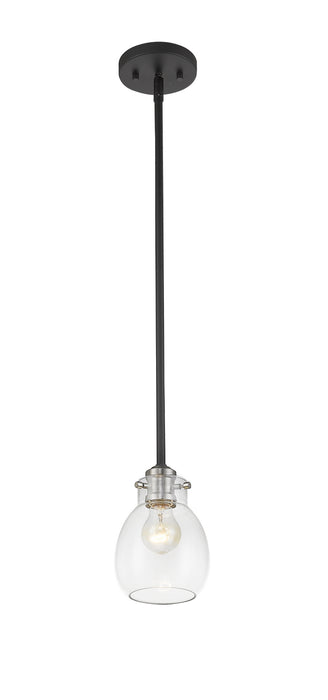 Z-Lite 466MP-MB-BN One Light Pendant, Matte Black + Brushed Nickel