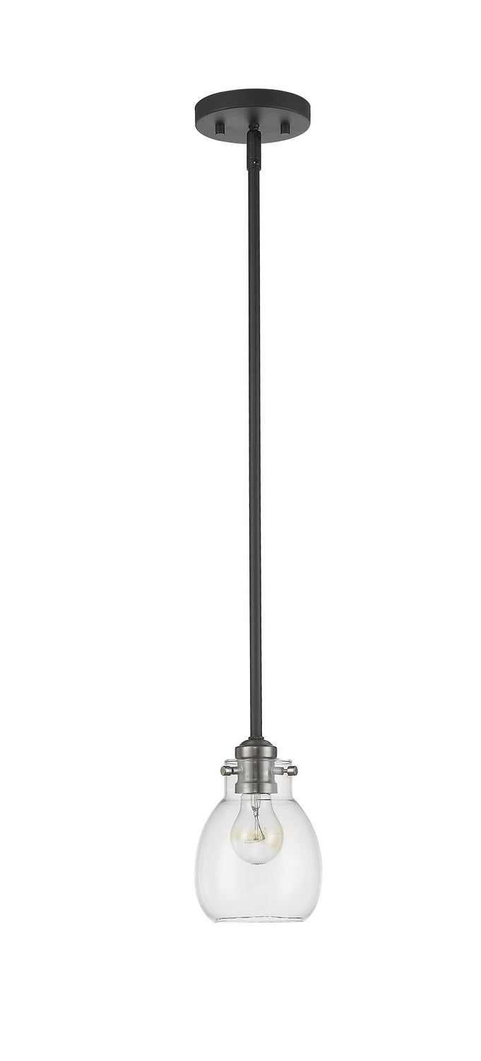 Z-Lite 466MP-MB-BN One Light Pendant, Matte Black + Brushed Nickel