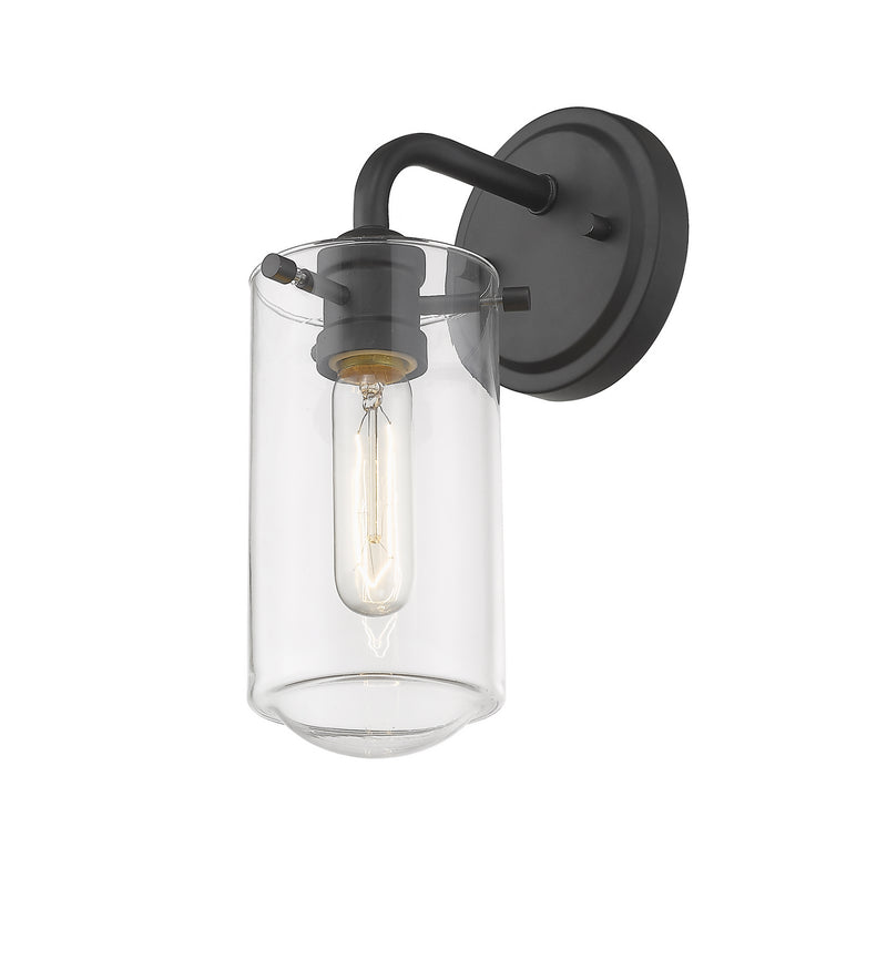 Z-Lite 471-1S-MB One Light Wall Sconce, Matte Black