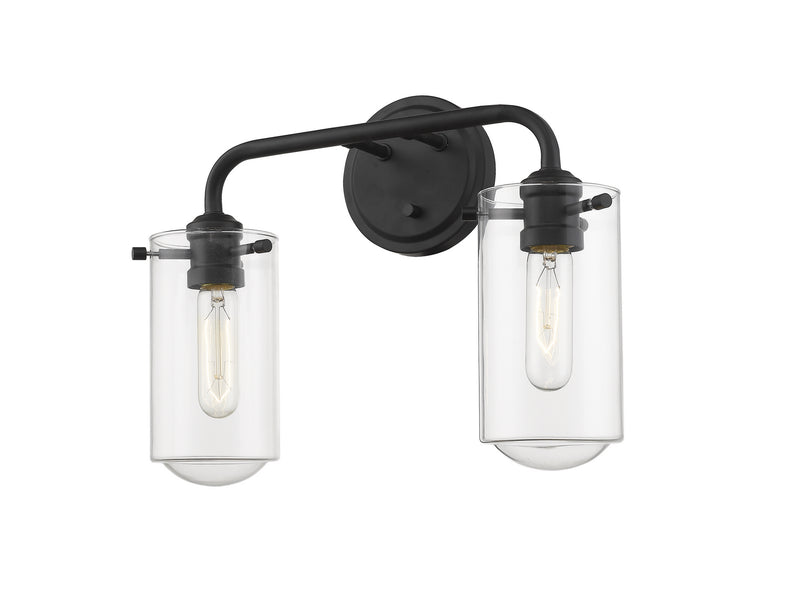 Z-Lite 471-2V-MB Two Light Vanity, Matte Black