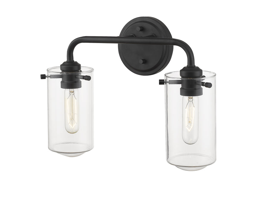 Z-Lite 471-2V-MB Two Light Vanity, Matte Black
