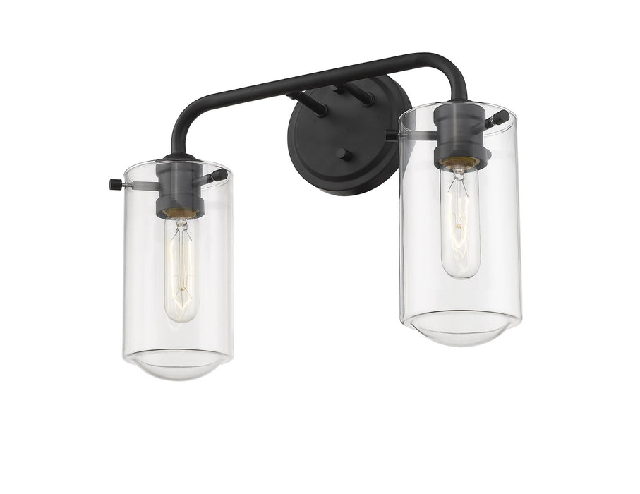 Z-Lite 471-2V-MB Two Light Vanity, Matte Black