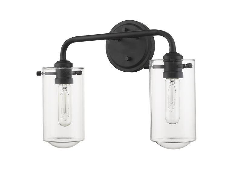 Z-Lite 471-2V-MB Two Light Vanity, Matte Black