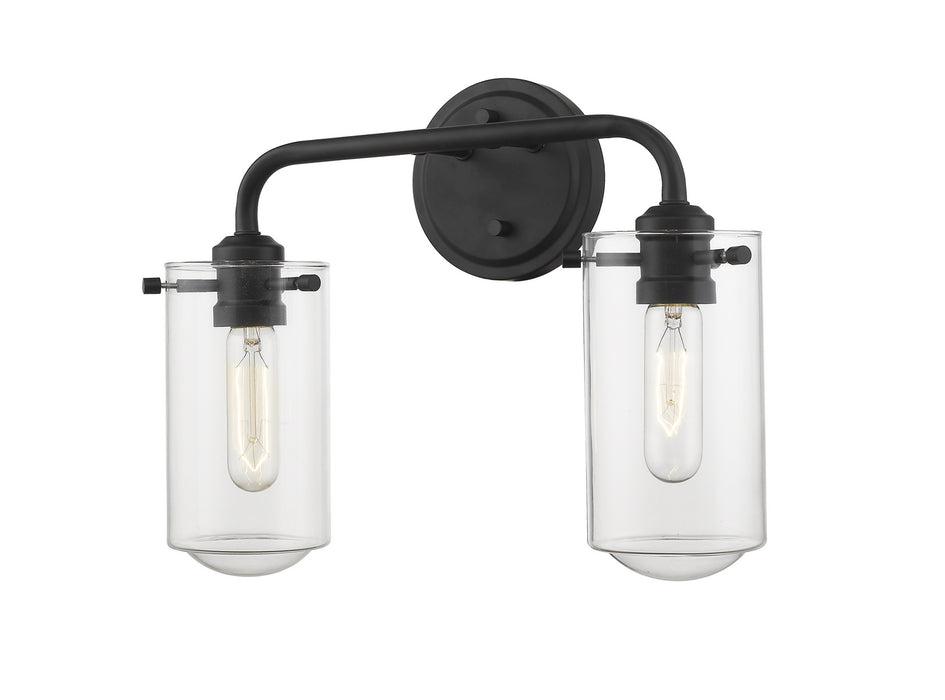 Z-Lite 471-2V-MB Two Light Vanity, Matte Black