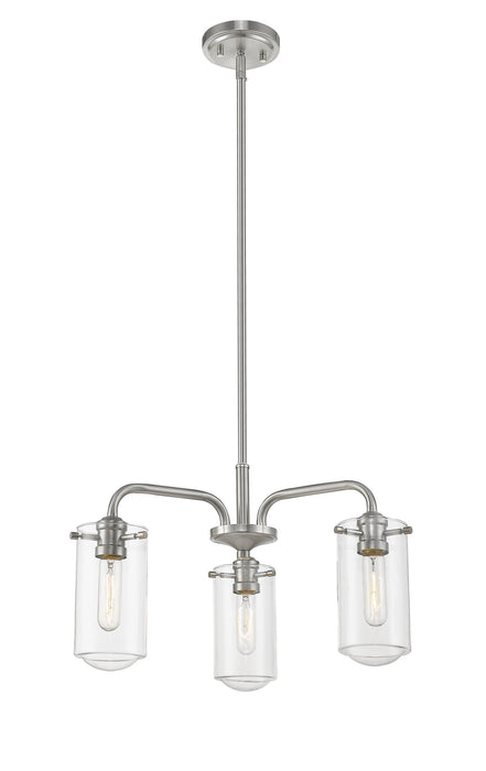 Z-Lite 471-3BN Three Light Chandelier, Brushed Nickel