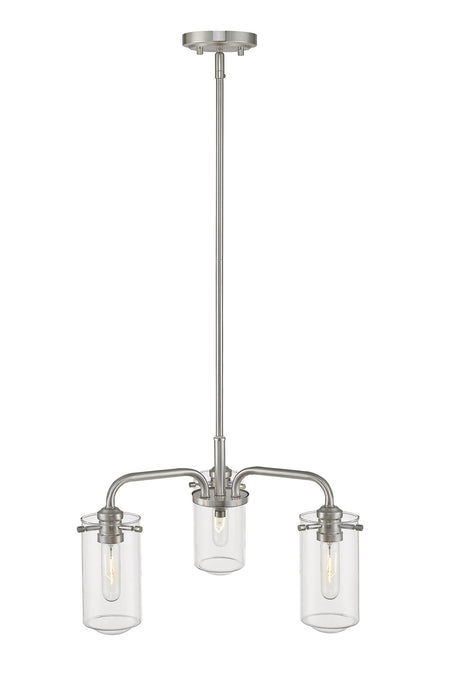 Z-Lite 471-3BN Three Light Chandelier, Brushed Nickel