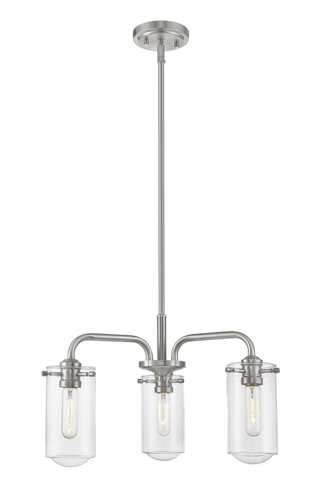 Z-Lite 471-3BN Three Light Chandelier, Brushed Nickel