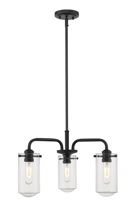 Z-Lite 471-3MB Three Light Chandelier, Matte Black