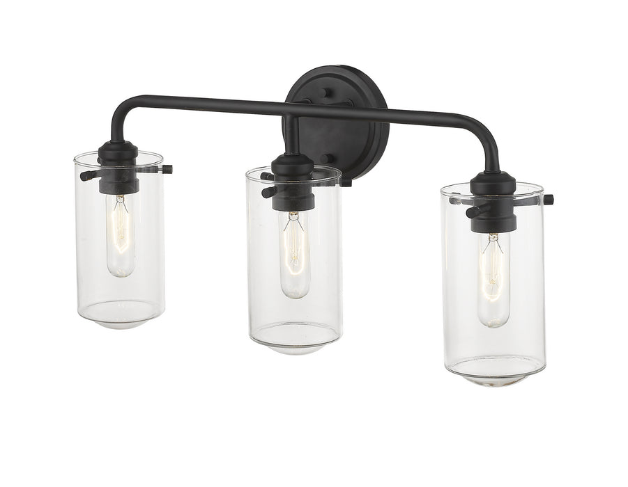 Z-Lite 471-3V-MB Three Light Vanity, Matte Black