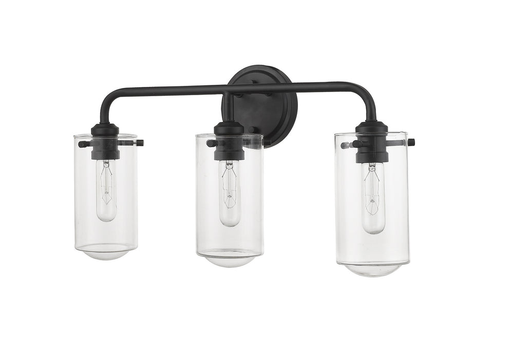 Z-Lite 471-3V-MB Three Light Vanity, Matte Black