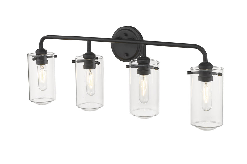 Z-Lite 471-4V-MB Four Light Vanity, Matte Black