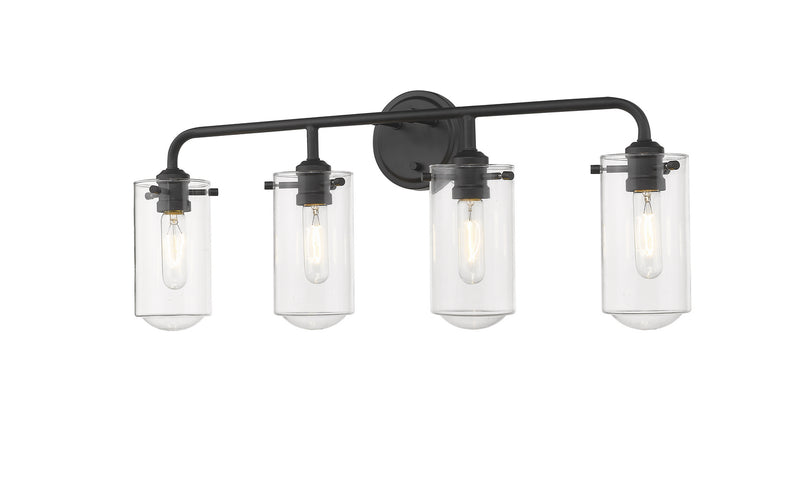 Z-Lite 471-4V-MB Four Light Vanity, Matte Black