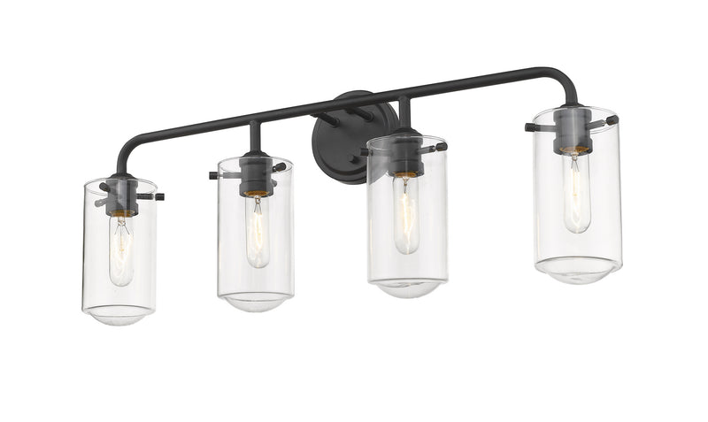 Z-Lite 471-4V-MB Four Light Vanity, Matte Black