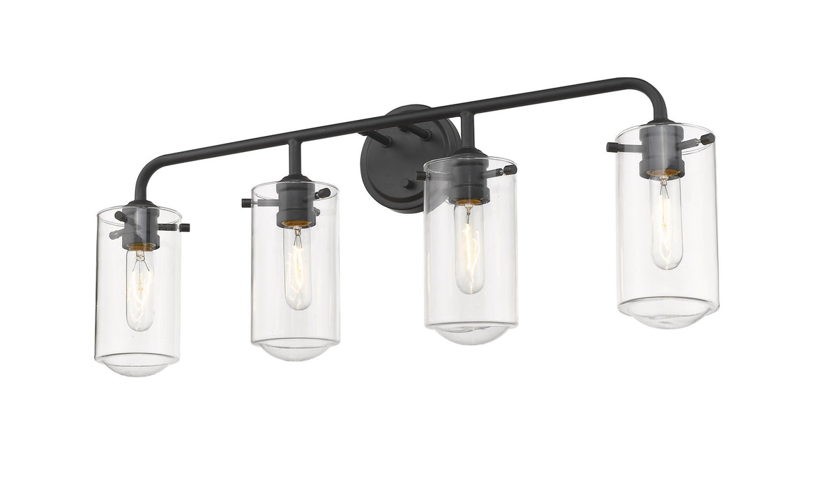 Z-Lite 471-4V-MB Four Light Vanity, Matte Black