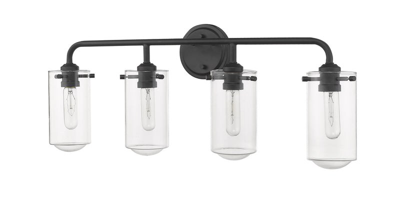 Z-Lite 471-4V-MB Four Light Vanity, Matte Black
