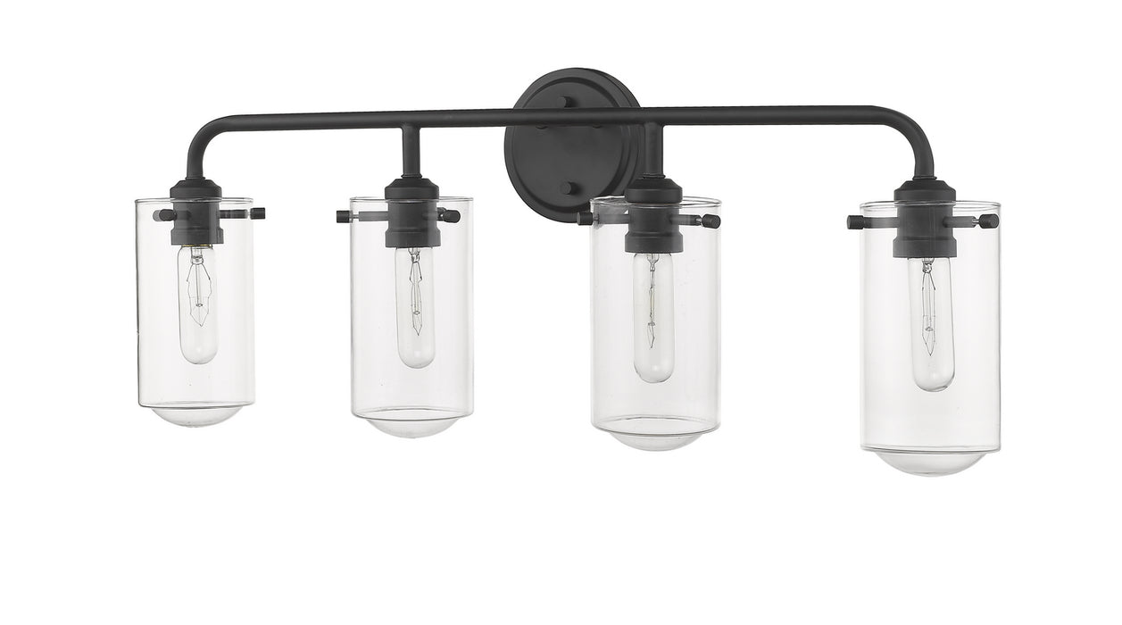 Z-Lite 471-4V-MB Four Light Vanity, Matte Black