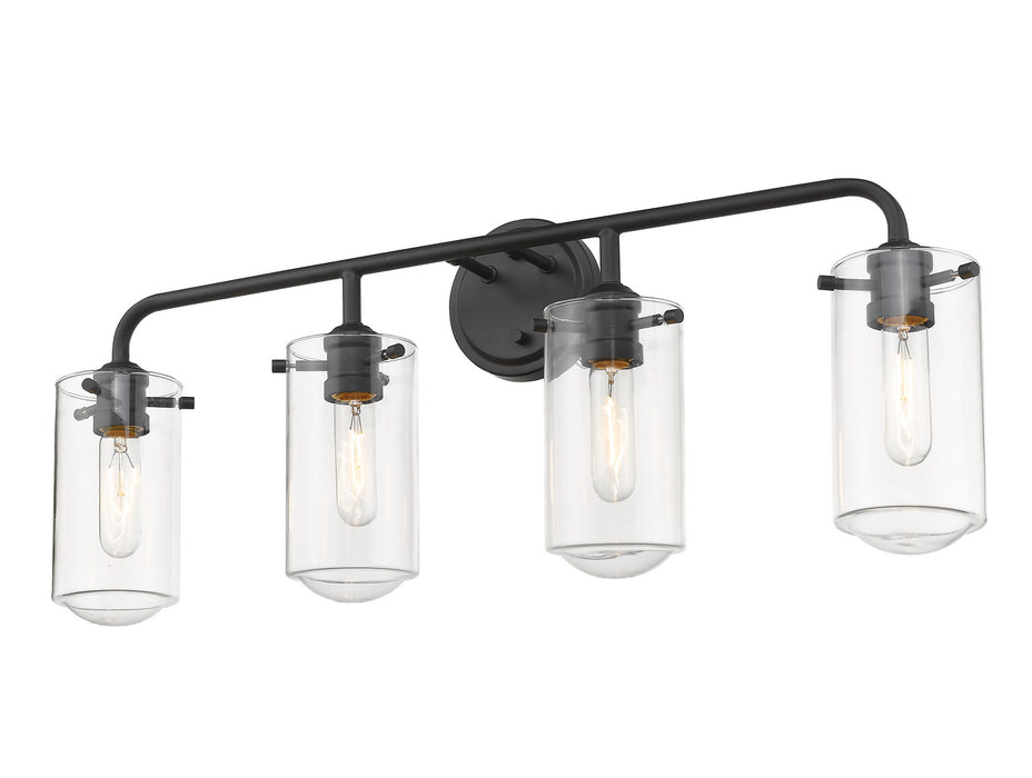 Z-Lite 471-4V-MB Four Light Vanity, Matte Black