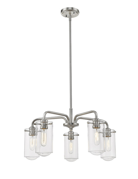 Z-Lite 471-5BN Five Light Chandelier, Brushed Nickel