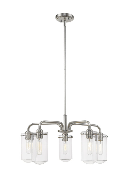 Z-Lite 471-5BN Five Light Chandelier, Brushed Nickel