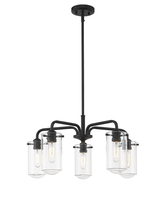 Z-Lite 471-5MB Five Light Chandelier, Matte Black