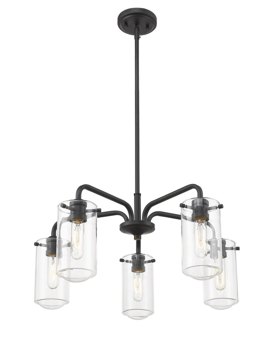 Z-Lite 471-5MB Five Light Chandelier, Matte Black