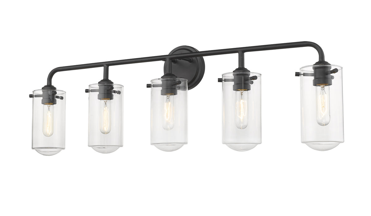 Z-Lite 471-5V-MB Five Light Vanity, Matte Black