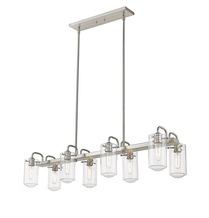 Z-Lite 471-8L-BN Eight Light Linear Chandelier, Brushed Nickel