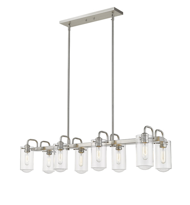 Z-Lite 471-8L-BN Eight Light Linear Chandelier, Brushed Nickel