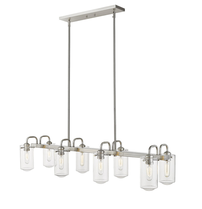 Z-Lite 471-8L-BN Eight Light Linear Chandelier, Brushed Nickel