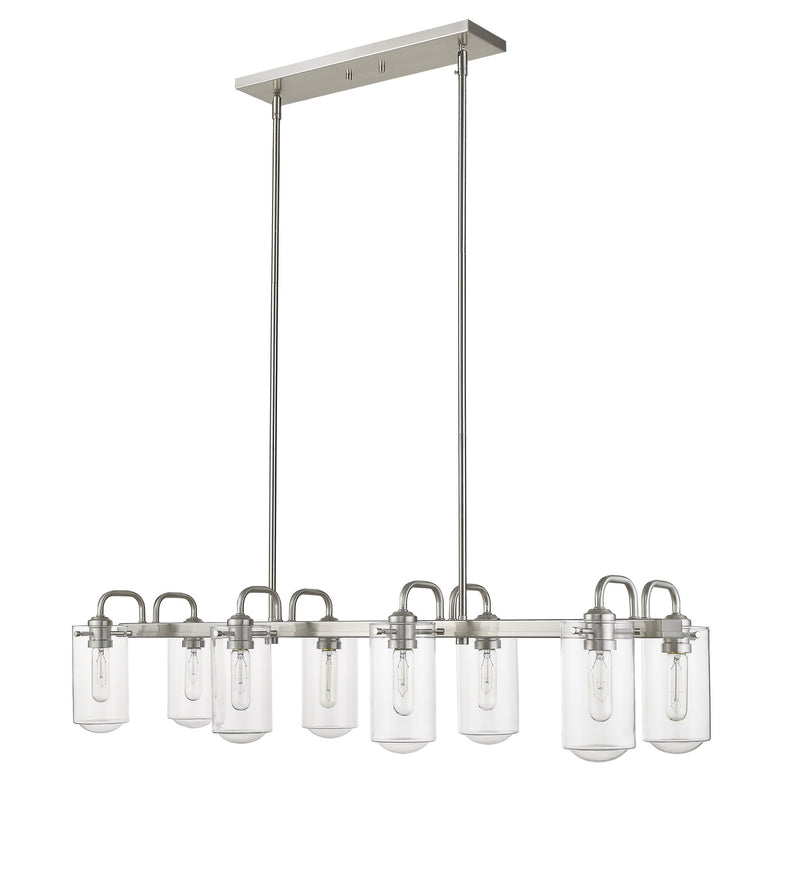 Z-Lite 471-8L-BN Eight Light Linear Chandelier, Brushed Nickel