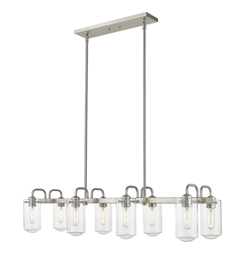 Z-Lite 471-8L-BN Eight Light Linear Chandelier, Brushed Nickel