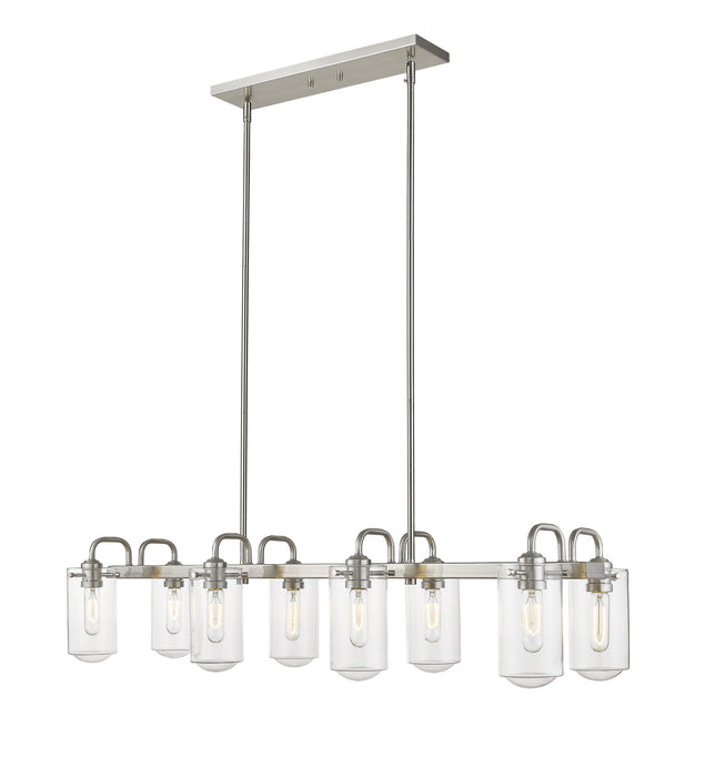 Z-Lite 471-8L-BN Eight Light Linear Chandelier, Brushed Nickel