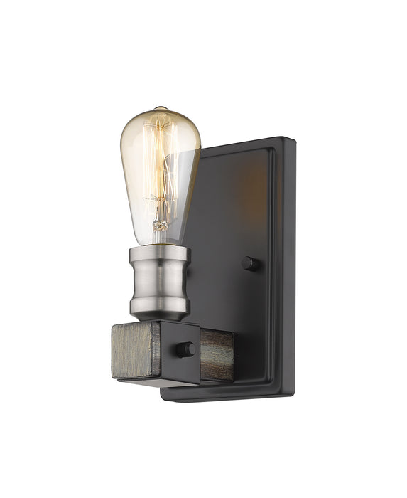 Z-Lite 472-1S-ABB One Light Wall Sconce, Ashen Barnboard