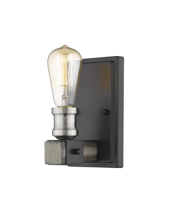 Z-Lite 472-1S-ABB One Light Wall Sconce, Ashen Barnboard