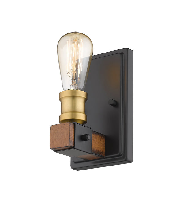 Z-Lite 472-1S-RM One Light Wall Sconce, Rustic Mahogany
