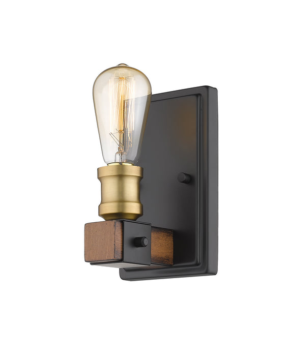 Z-Lite 472-1S-RM One Light Wall Sconce, Rustic Mahogany