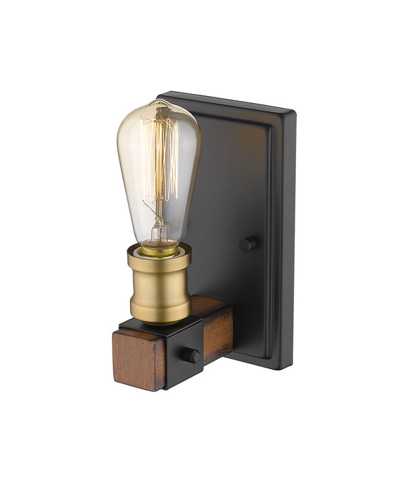 Z-Lite 472-1S-RM One Light Wall Sconce, Rustic Mahogany