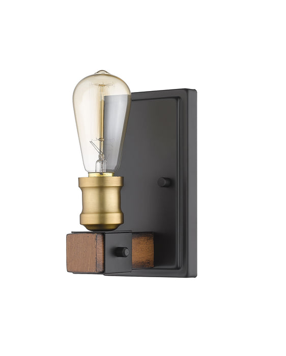Z-Lite 472-1S-RM One Light Wall Sconce, Rustic Mahogany