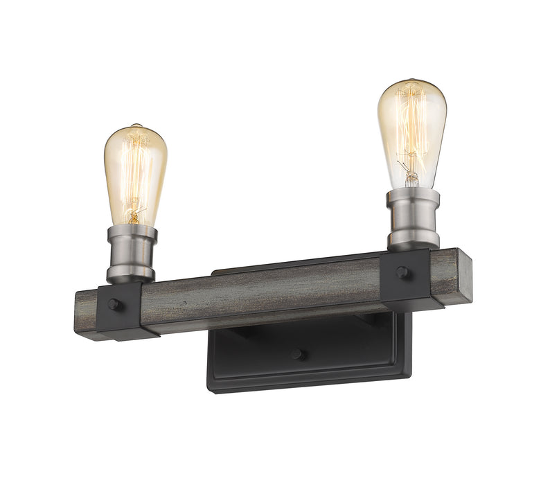 Z-Lite 472-2V-ABB Two Light Vanity, Ashen Barnboard
