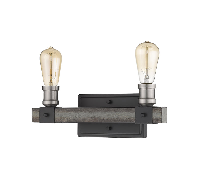 Z-Lite 472-2V-ABB Two Light Vanity, Ashen Barnboard