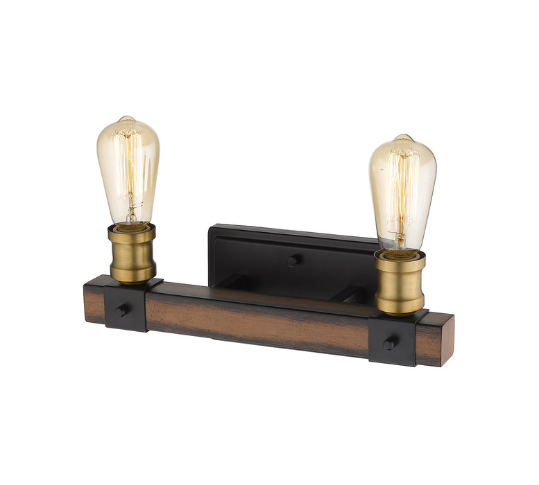 Z-Lite 472-2V-RM Two Light Vanity, Rustic Mahogany