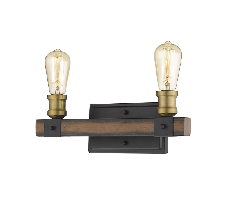 Z-Lite 472-2V-RM Two Light Vanity, Rustic Mahogany