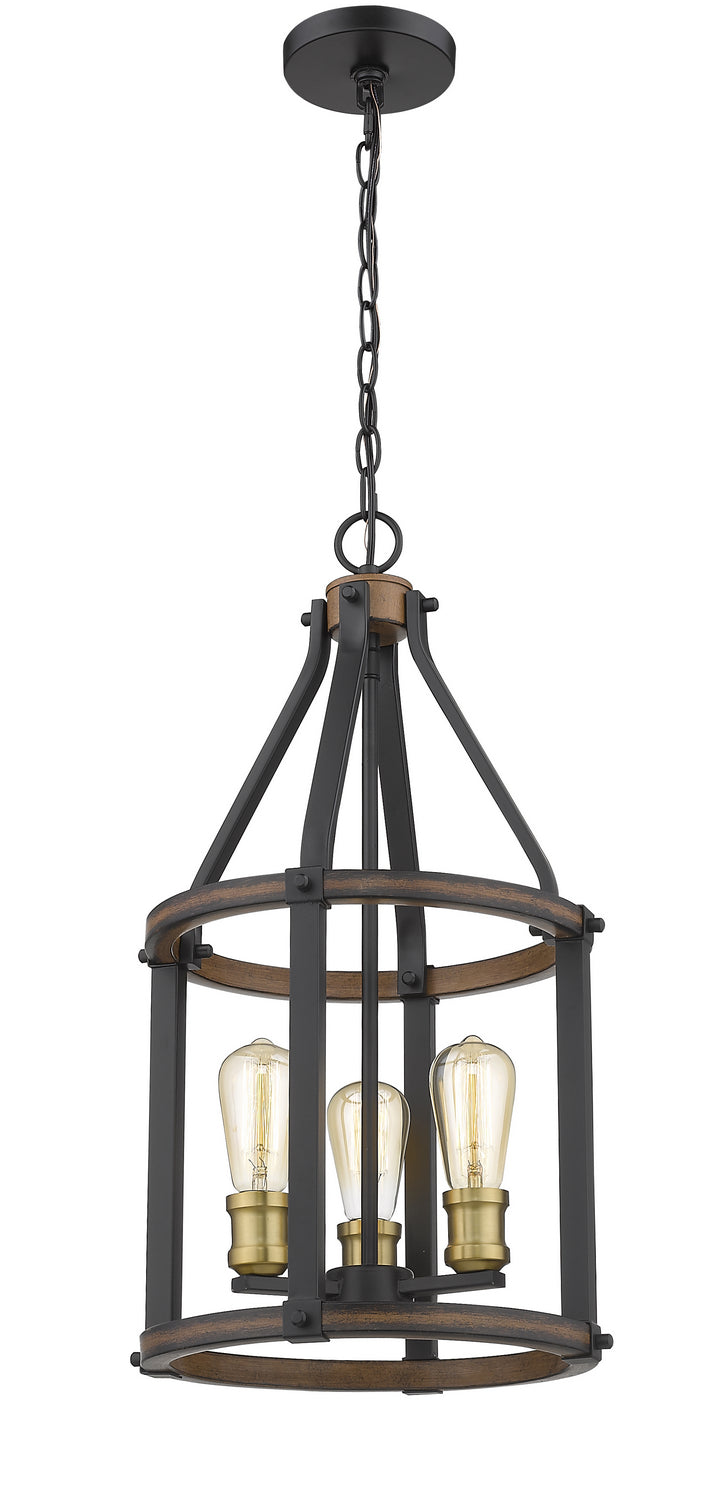 Z-Lite 472-3P-RM Three Light Pendant, Rustic Mahogany