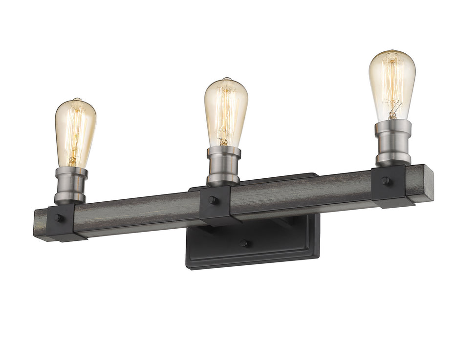 Z-Lite 472-3V-ABB Three Light Vanity, Ashen Barnboard