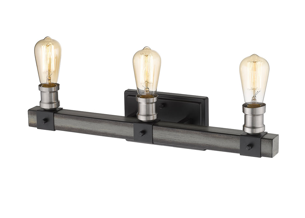 Z-Lite 472-3V-ABB Three Light Vanity, Ashen Barnboard