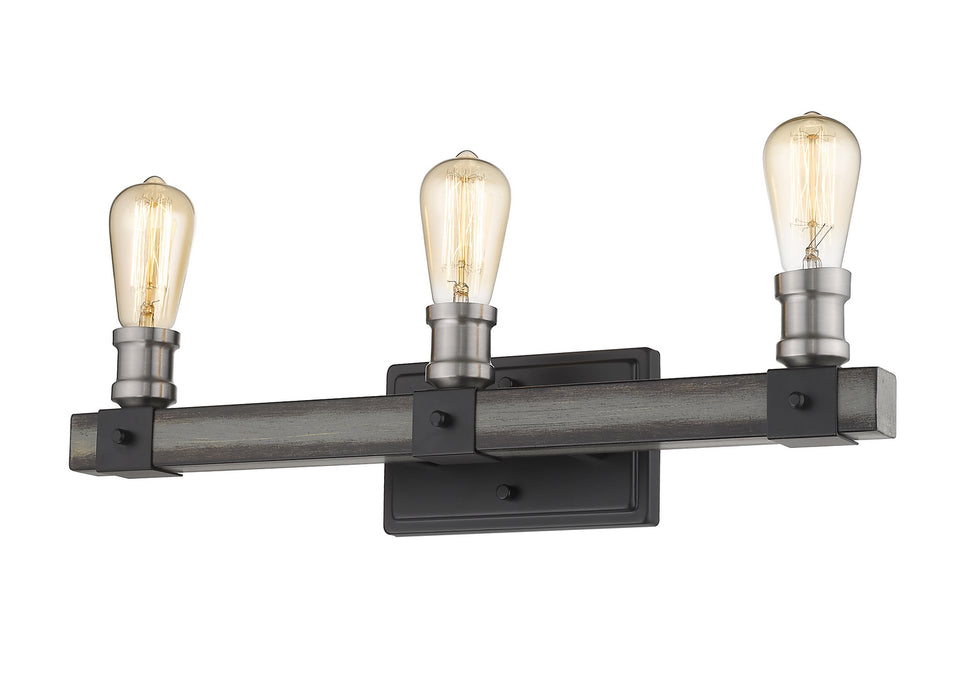 Z-Lite 472-3V-ABB Three Light Vanity, Ashen Barnboard