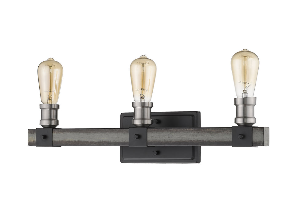 Z-Lite 472-3V-ABB Three Light Vanity, Ashen Barnboard