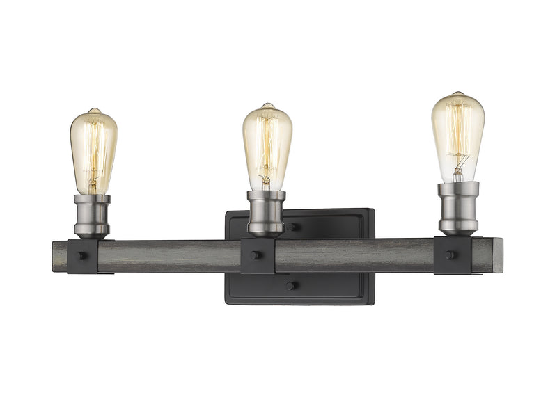 Z-Lite 472-3V-ABB Three Light Vanity, Ashen Barnboard