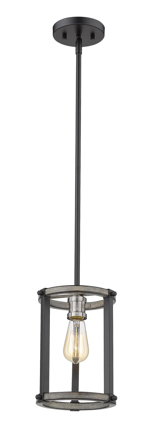 Z-Lite 472MPR-ABB One Light Pendant, Ashen Barnboard